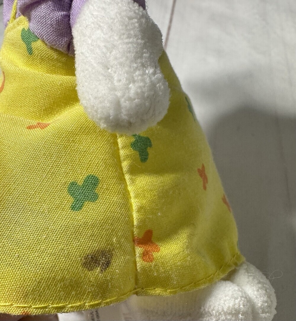 TY RUBY Max & Ruby Beanie Baby Yellow Dress Rabbit 7.5" Plush - Picture 6 of 7